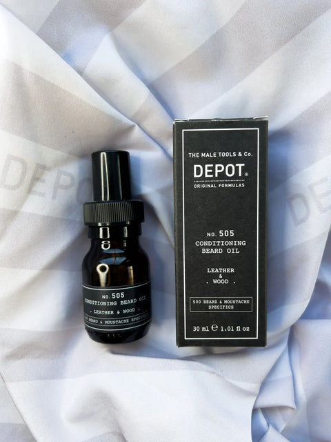 Depot No. 505 - Conditioning Beard Oil: Leather & Wood