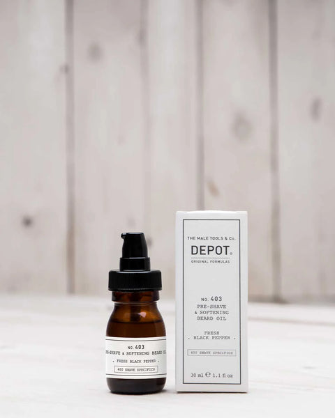 Depot No. 403 - Pre-Shave & Softening Beard Oil: Fresh Black Pepper