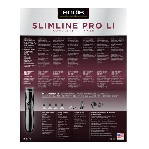 Andis - Slimline Pro Li hår- og skjeggtrimmer