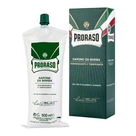 Proraso - Eukalyptus og mentol barberkrem til salongbruk 500 ml